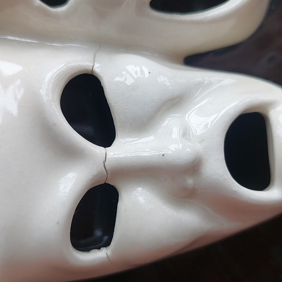 Vintage ceramic tragedy and comedy trinket box with lid black and white - Picture 2 of 5